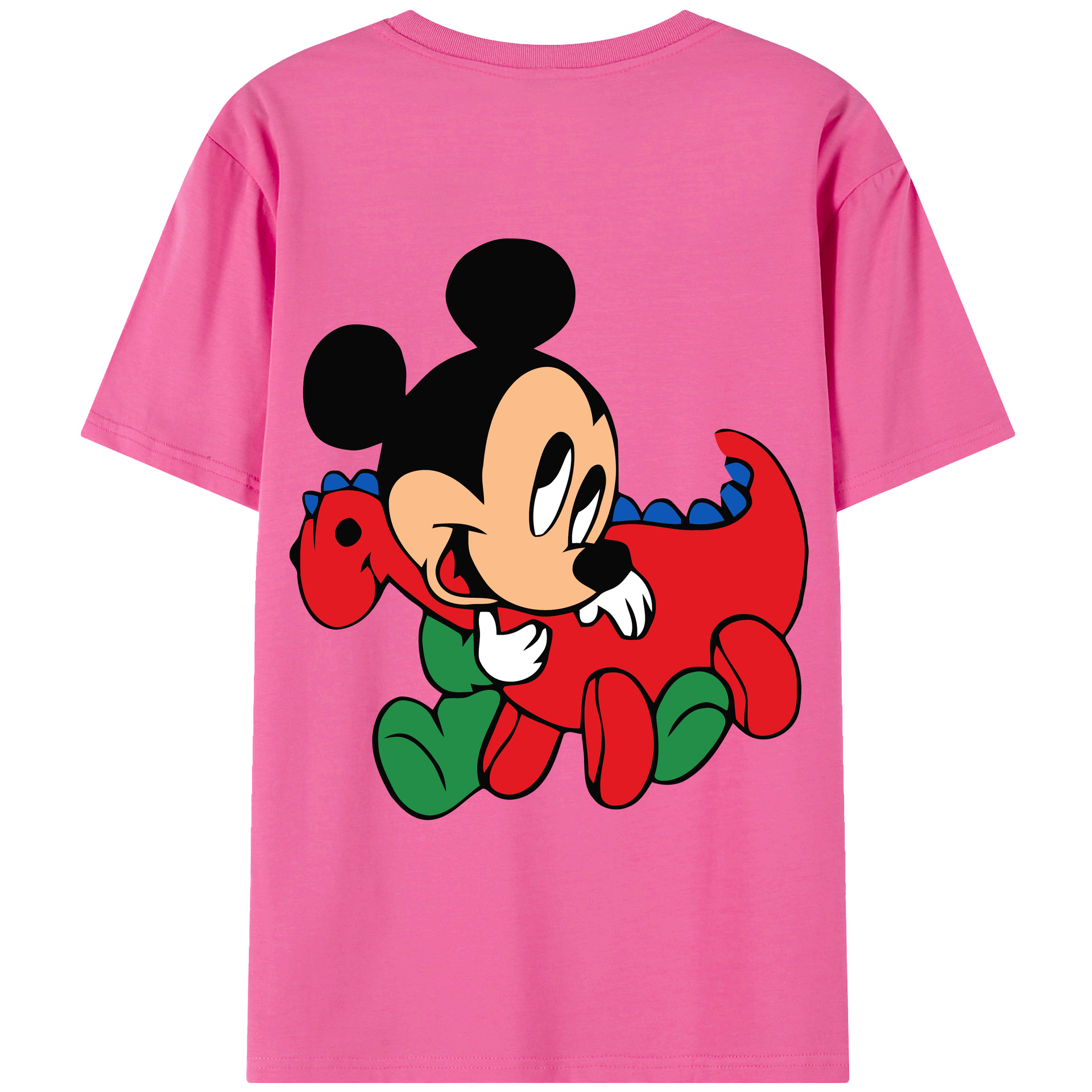 （画像用） ミッキーマウス Mickey Mouse レディース半袖Tシャツ(バックプリント)
